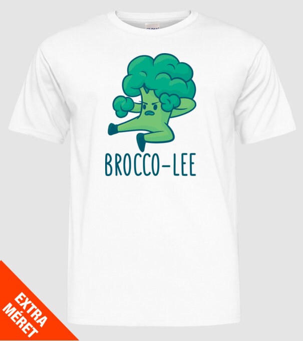 Brocco-Lee - Broccoli Karate model alb pe tricou