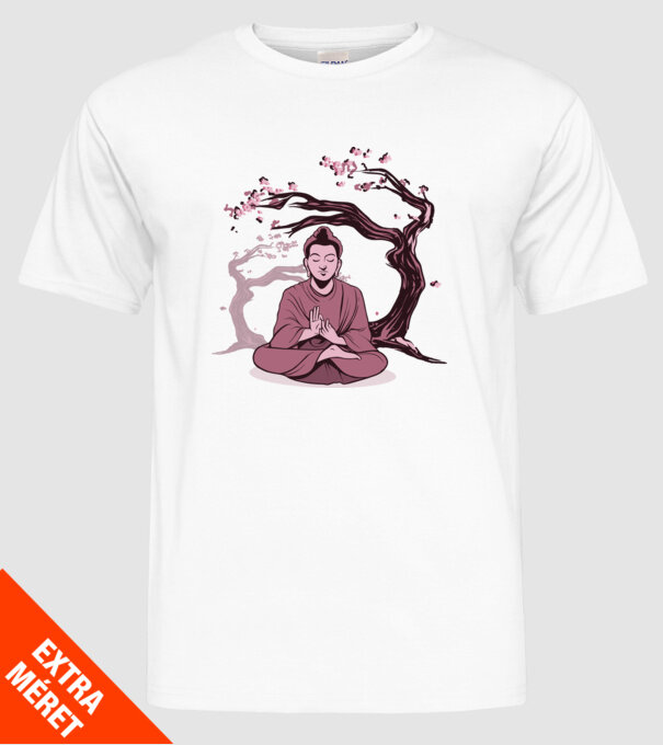 Buddha Meditație model alb pe tricou
