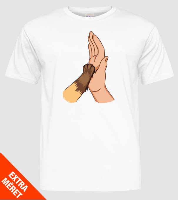 Labă de Pisică model alb pe tricou