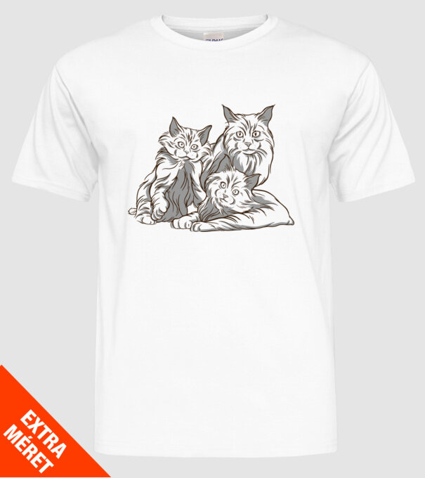 Pisicuțe model alb pe tricou