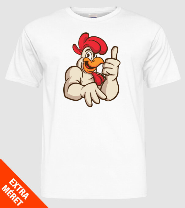 Pui model alb pe tricou