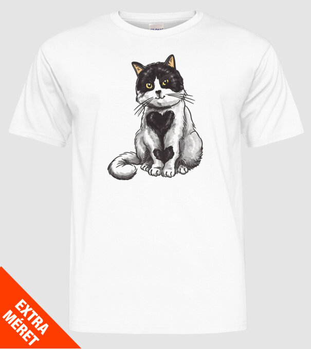 Pisicuță drăguță model alb pe tricou