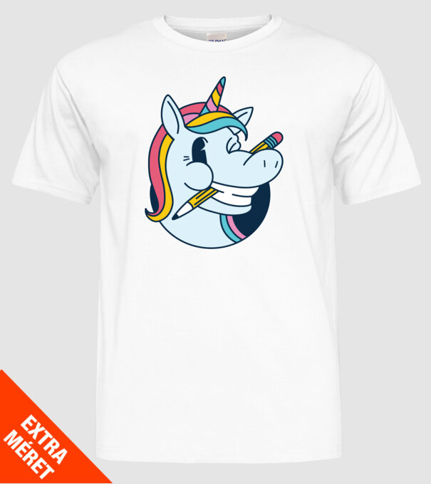 Elev Unicorn drăguț model alb pe tricou