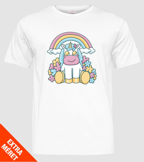 Unicorn drăguț model alb pe tricou