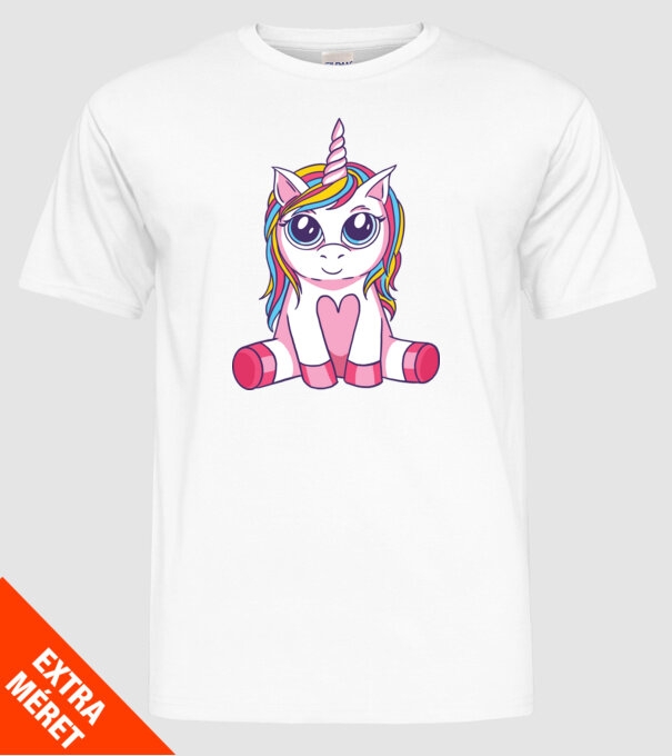 Unicorn drăguț model alb pe tricou