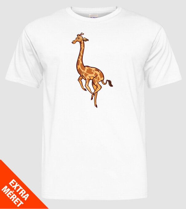 Girafă drăguță model alb pe tricou