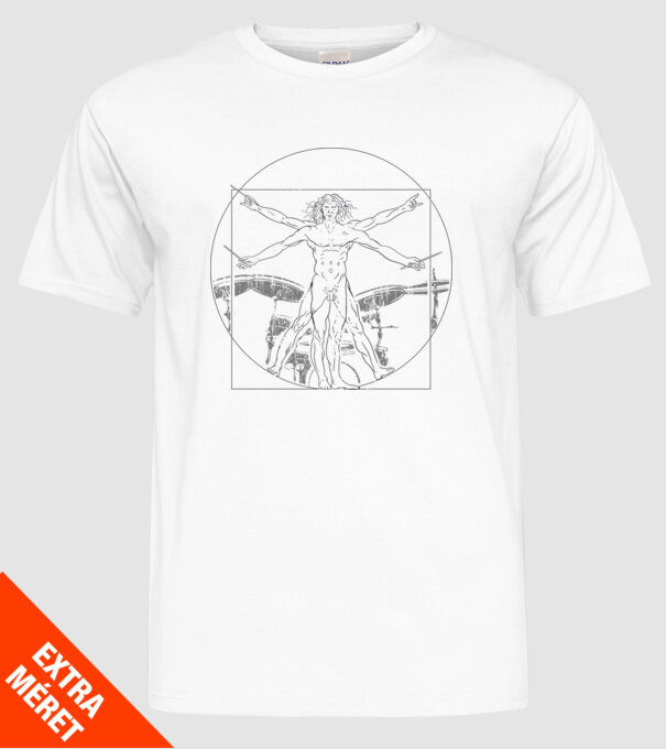 Da Vinci tobe model alb pe tricou
