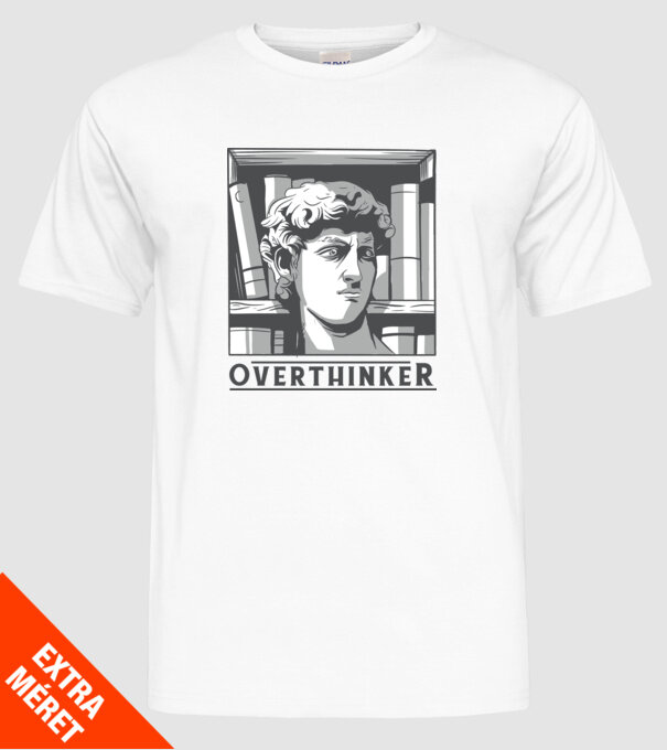 Statuia lui David model alb pe tricou