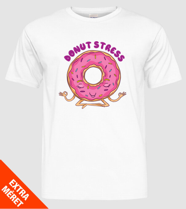 Donut Stress Gogoașă model alb pe tricou