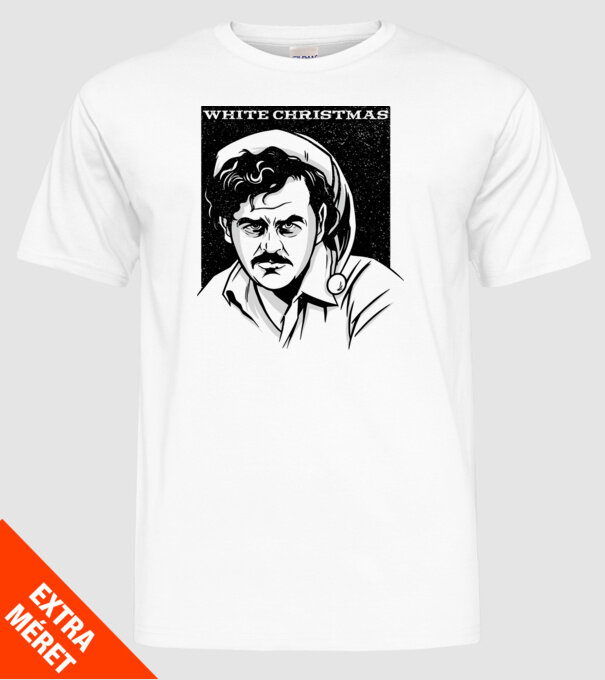 Crăciun alb cu Pablo model alb pe tricou