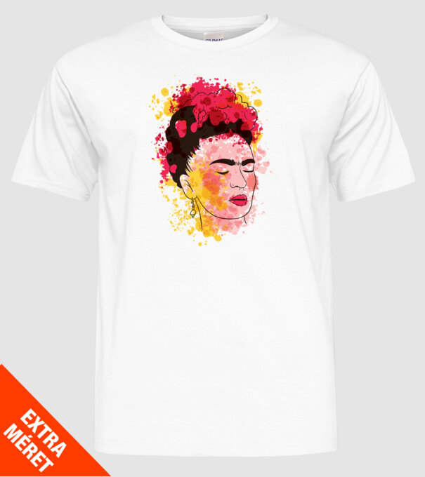 Frida Kahlo model alb pe tricou