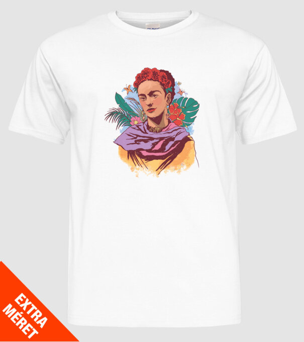 Portret Frida Kahlo model alb pe tricou