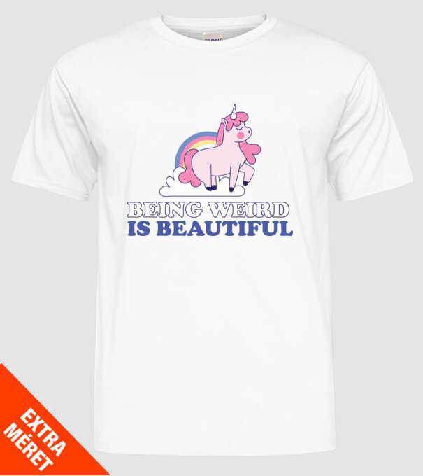 A fi ciudat este minunat Unicorn model alb pe tricou