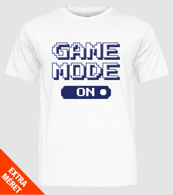Game mode on Gamer pixel model alb pe tricou