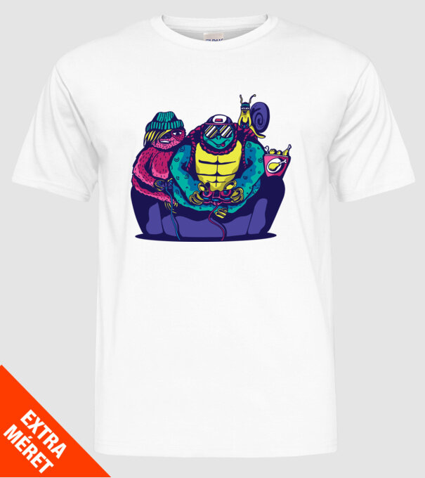 Animale Gamer model alb pe tricou