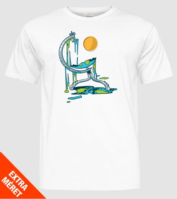 Încălzire globală model alb pe tricou