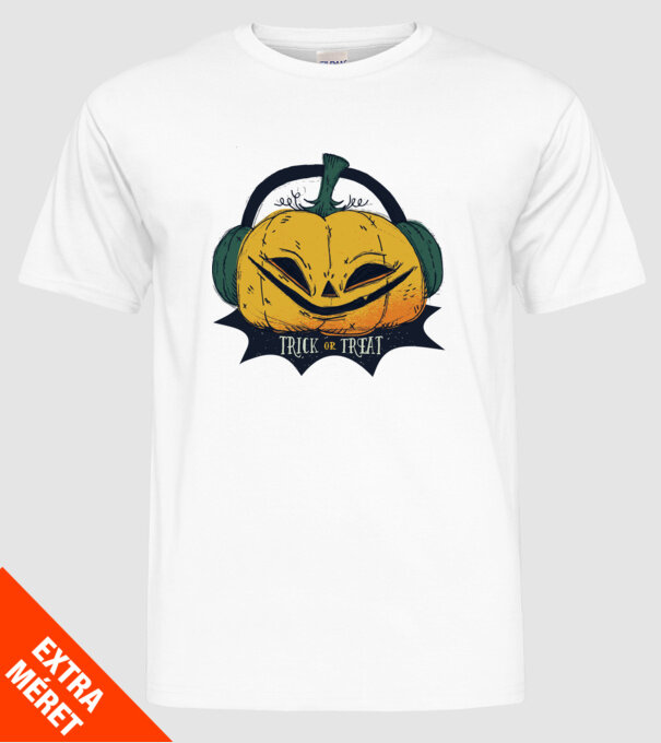 Dovleac Halloween model alb pe tricou