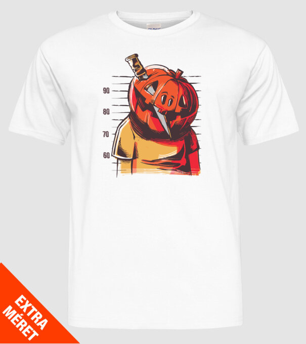 Halloween cap de dovleac închisoare model alb pe tricou