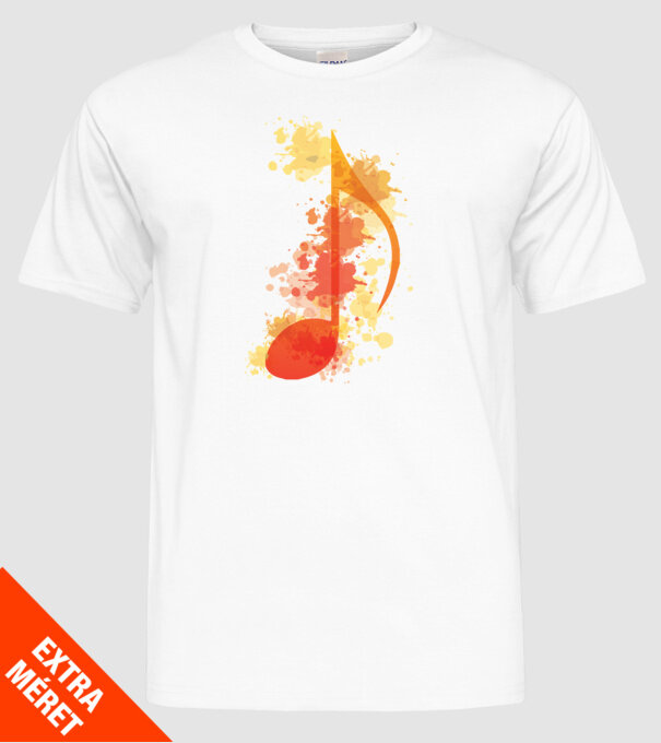 Notă muzicală model alb pe tricou