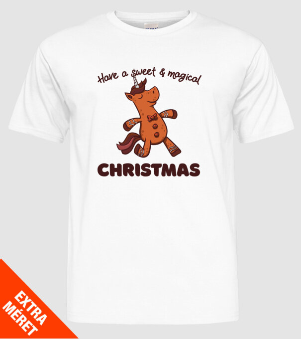 Have a sweet and magical Christmas model alb pe tricou