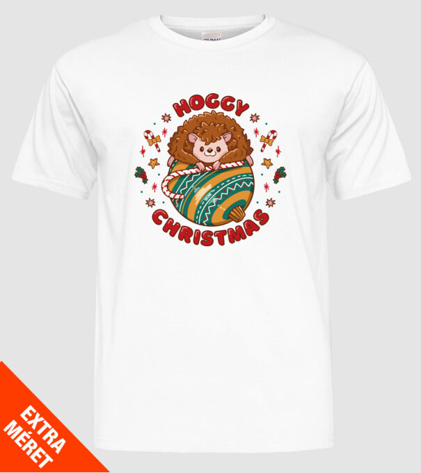 Hoggy Christmas Crăciun cu Arici model alb pe tricou