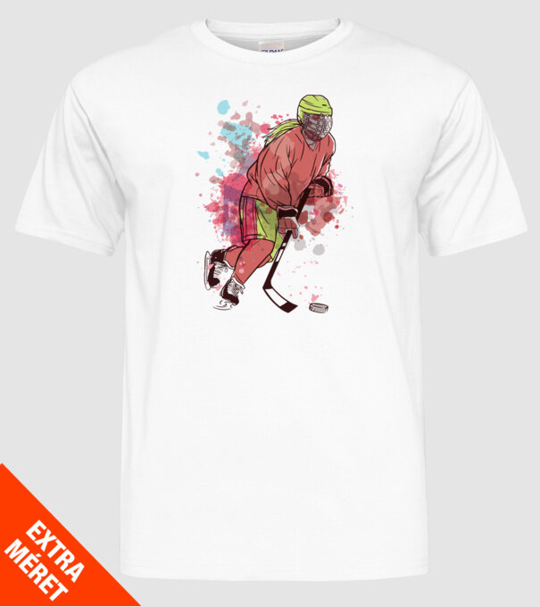 Fată hocheistă model alb pe tricou