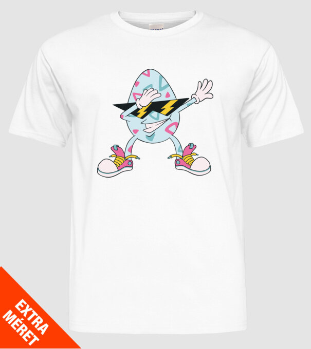 Ouă de Paște Dab model alb pe tricou