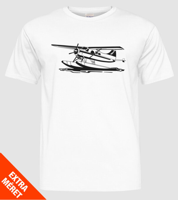 Hydroplane avion model alb pe tricou