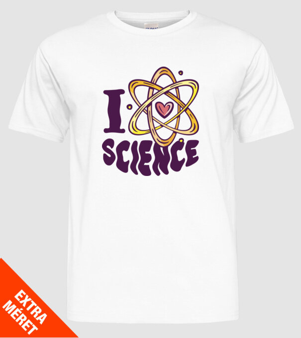 I Love Science știință model alb pe tricou