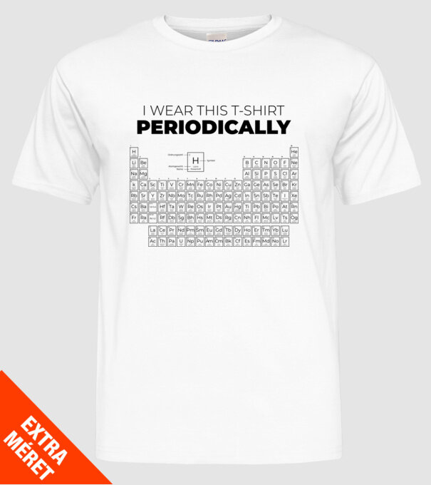 I wear this t-shirt periodically model alb pe tricou