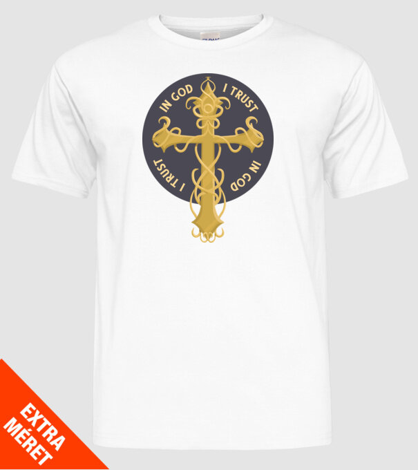 In God We Trust model alb pe tricou