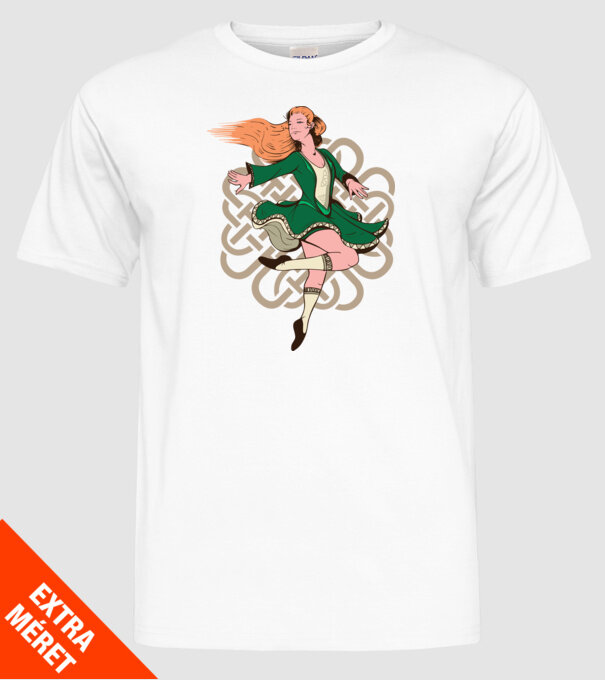 Femeile Dansatoare irlandeză model alb pe tricou