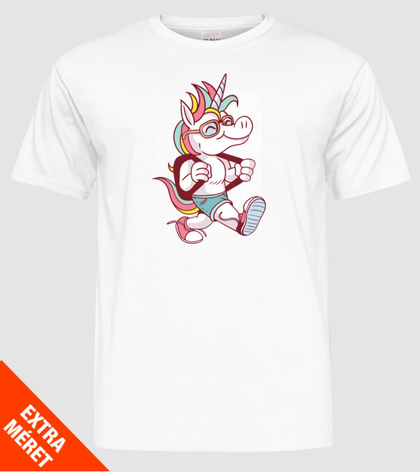 Unicorn școlar model alb pe tricou