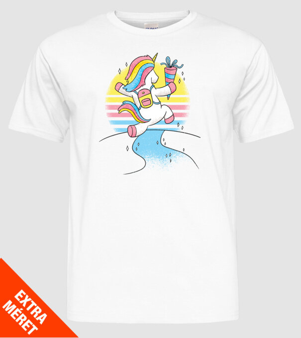 Unicorn școlar model alb pe tricou