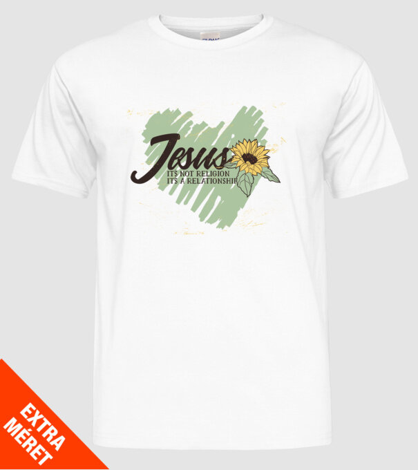Inima lui Isus - Nu o religie, ci o relație model alb pe tricou