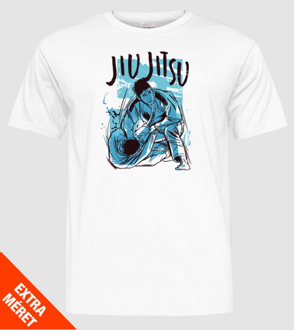 Jiu Jitsu model alb pe tricou