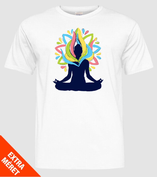 Energii Yoga Meditație model alb pe tricou