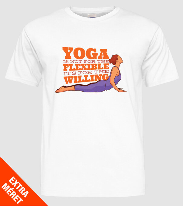 yoga perseverență model alb pe tricou
