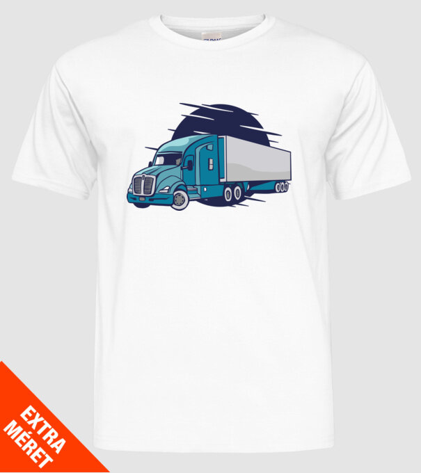Tricou Șofer de camion model alb pe tricou