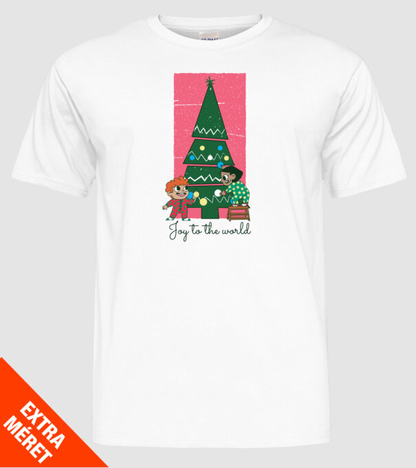 Împodobire pom de Crăciun model alb pe tricou