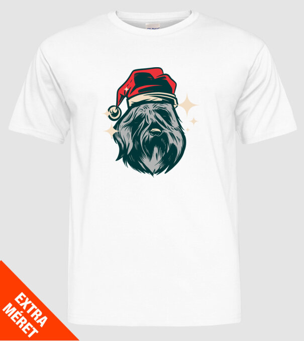 Câine de Crăciun model alb pe tricou