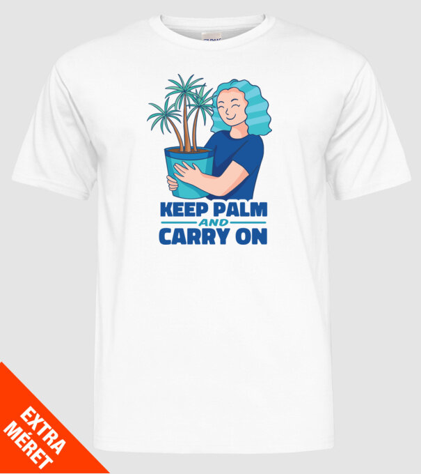 Keep Calm and Carry On model alb pe tricou