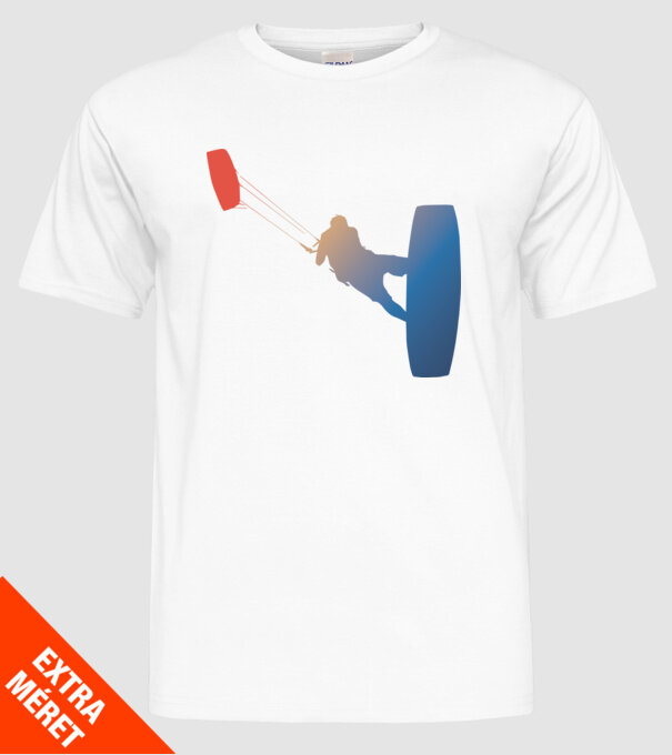 Kite Surfer model alb pe tricou