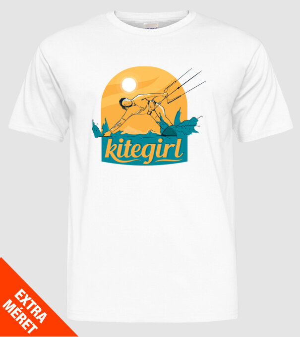 Tricou Kitegirl Kitesurf model alb pe tricou