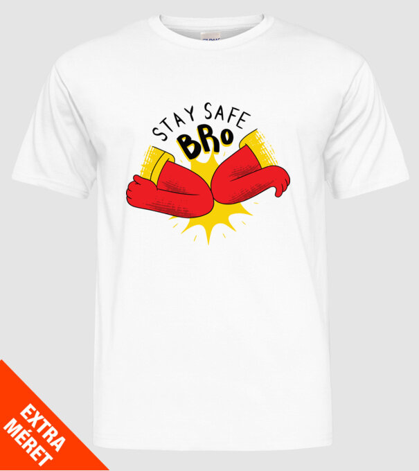 Coronavirus Salut cu cotul model alb pe tricou