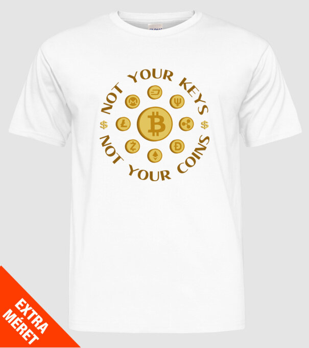 Criptomonede model alb pe tricou