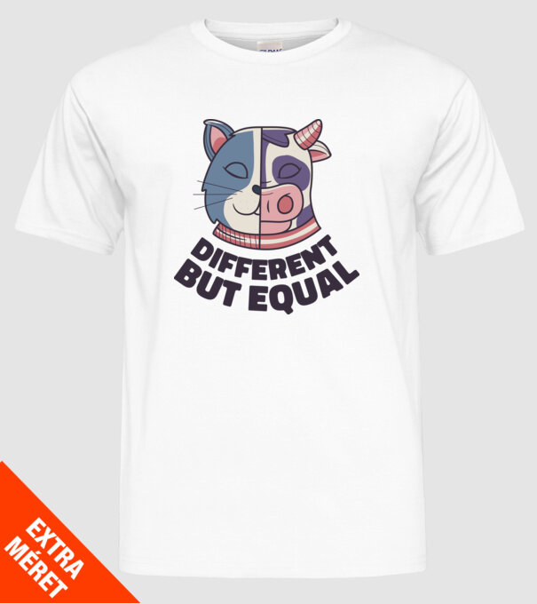 Diferit, dar egal model alb pe tricou
