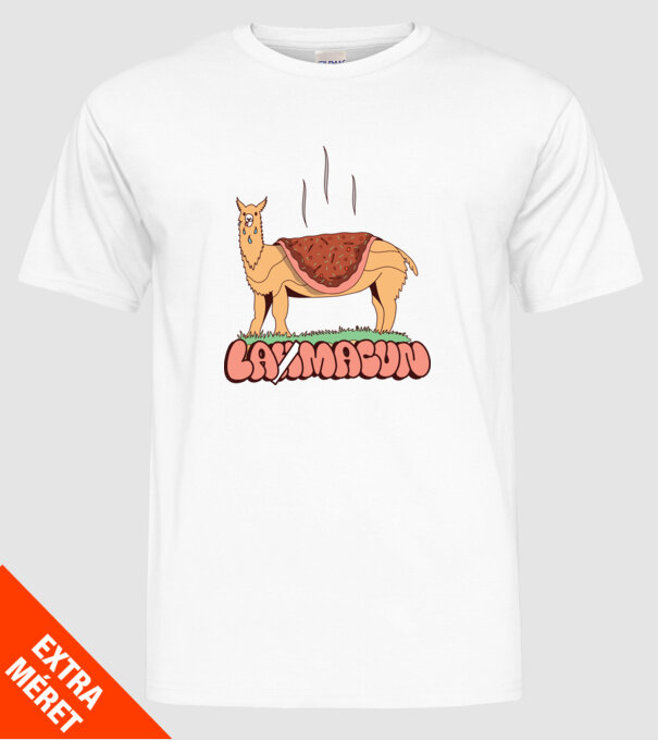 Lamacun Lama model alb pe tricou