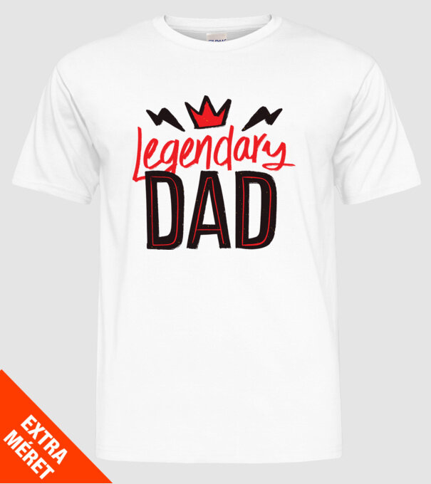 Tată legendar model alb pe tricou
