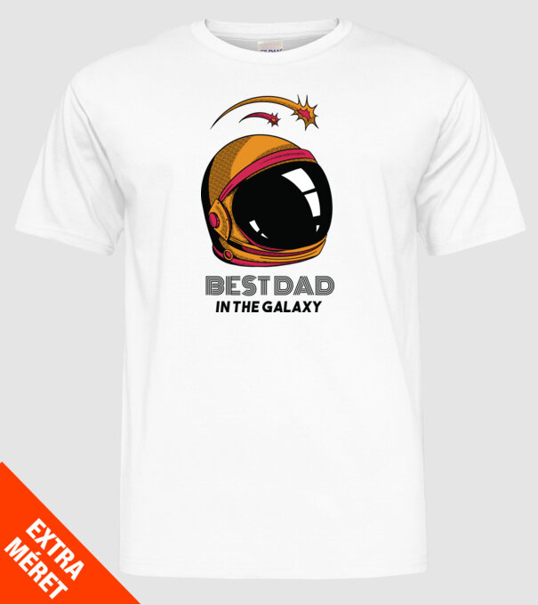 Cel mai bun tată din Galaxie model alb pe tricou